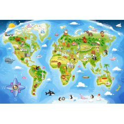 Puzzle maxi 40 elementów. Mapa świata
