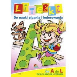 Literki do nauki pisania i kolorowania zestaw od A do L / od Ł do Z