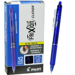 Pióro kulkowe termościeralne, długopis wymazywalny FRIXION CLICKER NIEBIESKIE PILOT 0,7