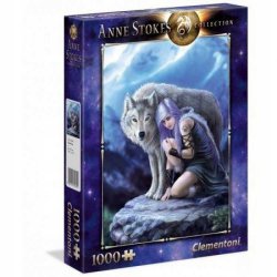 Puzzle 1000 elementów Protector Wilk Anne Stokes Collection. Clementoni.