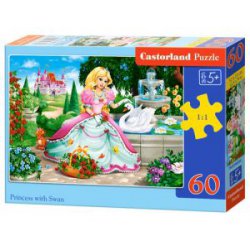Puzzle 60 elementów. Princess with Swan Castorland
