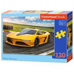 Puzzle 120 elementów Yellow Sportscar. Castorland