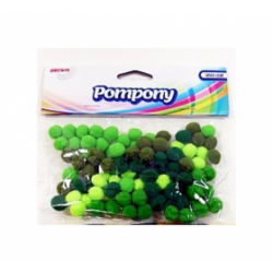 Pompony zielone 10 mm /POM12